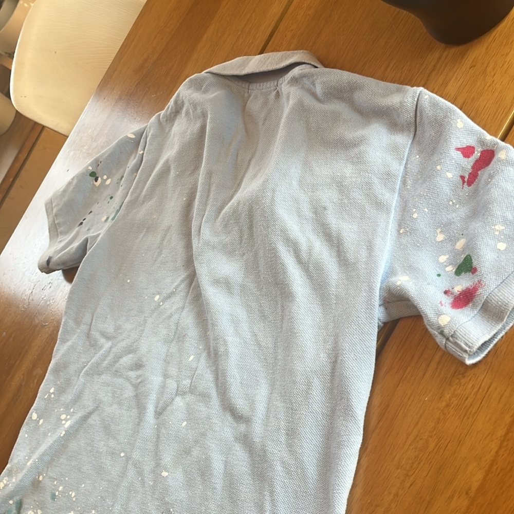 POLO Paint Splatter–Print Mesh Polo Shirt - Picture 8 of 8
